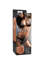 Мастурбатор-вагина цвета карамели Julieta с вибрацией - Blush Novelties - в Норильске купить с доставкой