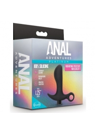 Черный анальный вибратор Silicone Vibrating Prostate Massager 01 - 10,8 см. - Blush Novelties - в Норильске купить с доставкой