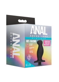 Черный анальный вибромассажёр Silicone Vibrating Prostate Massager 02 - 10,8 см. - Blush Novelties - в Норильске купить с доставкой