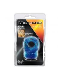 Голубое эрекционное виброкольцо Reusable 5 Function Cock Ring - Blush Novelties - в Норильске купить с доставкой