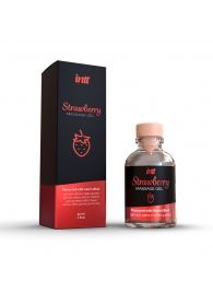 Массажный гель с ароматом клубники Strawberry - 30 мл. - INTT - купить с доставкой в Норильске