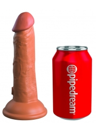 Фаллоимитатор цвета карамели 6  Vibrating Silicone Dual Density Cock - 17,8 см. - Pipedream