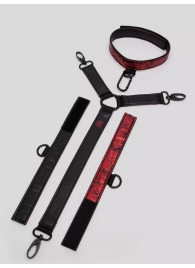 Ошейник с наручниками Reversible Faux Leather Collar and Wrist - Fifty Shades of Grey - купить с доставкой в Норильске