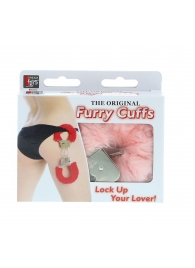 Металлические наручники с розовой меховой опушкой METAL HANDCUFF WITH PLUSH PINK - Dream Toys - купить с доставкой в Норильске