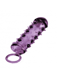 Закрытая фиолетовая насадка с пупырышками SAMURAI PENIS SLEEVE PURPLE - 14,5 см. - NMC - в Норильске купить с доставкой