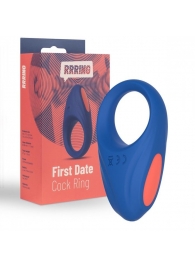 Синее эрекционное кольцо RRRING First Date Cock Ring - FeelzToys - в Норильске купить с доставкой