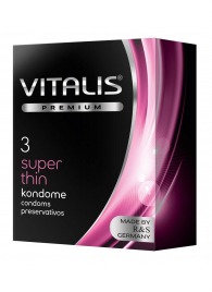 Ультратонкие презервативы VITALIS PREMIUM super thin - 3 шт. - Vitalis - купить с доставкой в Норильске
