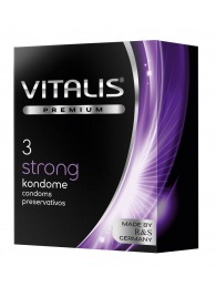 Презервативы с утолщенной стенкой VITALIS PREMIUM strong - 3 шт. - Vitalis - купить с доставкой в Норильске