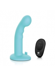 Голубая изогнутая насадка 6in Remote Control Ripple P-Spot G-Spot на черных трусиках - 16 см. - Pegasus - купить с доставкой в Норильске