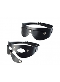 Черная кожаная маска  Новичок - Sitabella - купить с доставкой в Норильске