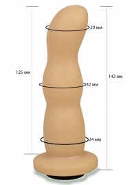 Телесная рельефная насадка Harness - 14,2 см. - LOVETOY (А-Полимер) - купить с доставкой в Норильске