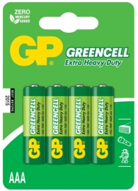 Батарейки солевые GP GreenCell AAA/R03G - 4 шт. - Элементы питания - купить с доставкой в Норильске