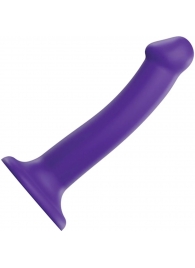 Фиолетовый фаллоимитатор-насадка Strap-On-Me Dildo Dual Density size M - 18 см. - Strap-on-me - купить с доставкой в Норильске