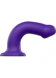 Фиолетовый фаллоимитатор-насадка Strap-On-Me Dildo Dual Density size L - 19 см. - Strap-on-me - купить с доставкой в Норильске