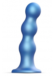 Голубая насадка Strap-On-Me Dildo Plug Balls size S - Strap-on-me - купить с доставкой в Норильске