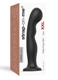 Черная насадка Strap-On-Me Dildo Plug P G size XXL - Strap-on-me - купить с доставкой в Норильске