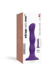 Фиолетовая насадка Strap-On-Me Dildo Geisha Balls size XL - Strap-on-me - купить с доставкой в Норильске