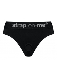 Черные трусики для насадок Heroine Lingerie Harness - size S - Strap-on-me - купить с доставкой в Норильске