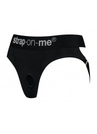 Черные трусики для насадок Heroine Lingerie Harness - size M - Strap-on-me - купить с доставкой в Норильске