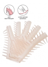 Телесная перчатка-мастубратор для чувственного массажа - Штучки-дрючки - в Норильске купить с доставкой