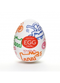 Мастурбатор-яйцо Keith Haring EGG STREET - Tenga - в Норильске купить с доставкой