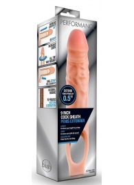 Телесная насадка на пенис 9 Inch Cock Sheath Extender - 22,2 см. - Blush Novelties - в Норильске купить с доставкой