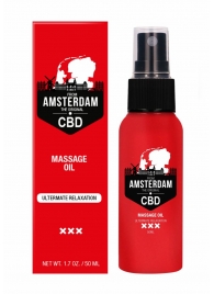 Стимулирующее массажное масло CBD from Amsterdam Massage Oil - 50 мл. - Shots Media BV - купить с доставкой в Норильске