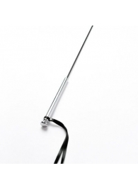 Черный кожаный стек с гладкой ручкой - 55 см. - Crazy Handmade - купить с доставкой в Норильске