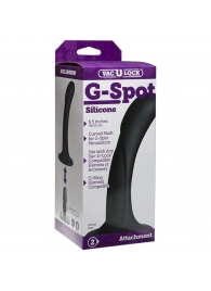 Черная изогнутая насадка Vac-U-Lock G-Spot - 16,5 см. - Doc Johnson - купить с доставкой в Норильске