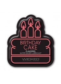 Лубрикант на водной основе со вкусом торта с кремом Wicked Aqua Birthday cake - 3 мл. - Wicked - купить с доставкой в Норильске