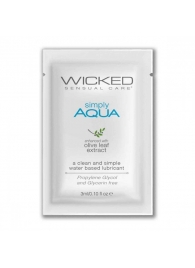 Легкий лубрикант на водной основе Wicked Simply AQUA - 3 мл. - Wicked - купить с доставкой в Норильске