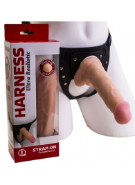 Страпон Harness из двух предметов: регулируемые трусики и насадка-фаллос - 17,5 см. - LOVETOY (А-Полимер) - купить с доставкой в Норильске