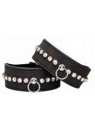 Черные поножи Diamond Studded Ankle Cuffs - Shots Media BV - купить с доставкой в Норильске