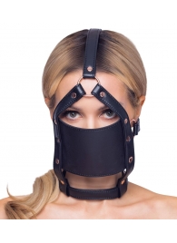 Черный намордник с кляпом-шаром Head Harness With A Gag - Orion - купить с доставкой в Норильске