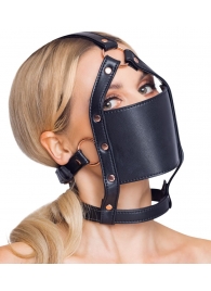 Черный намордник с кляпом-шаром Head Harness With A Gag - Orion - купить с доставкой в Норильске