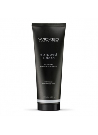 Массажный легкий крем WICKED Stripped plus Bare - 120 мл. - Wicked - купить с доставкой в Норильске