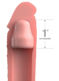 Телесная насадка-удлинитель 1 Inch Silicone X-tension - 17,8 см. - Pipedream - в Норильске купить с доставкой