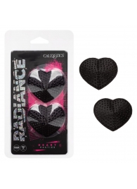 Черные пэстисы в форме сердечек Heart Pasties - California Exotic Novelties - купить с доставкой в Норильске