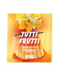 Пробник гель-смазки Tutti-frutti со вкусом ванильного пудинга - 4 гр. - Биоритм - купить с доставкой в Норильске