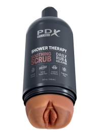 Мастурбатор-вагина цвета карамели Shower Therapy Soothing Scrub - Pipedream - в Норильске купить с доставкой