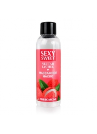 Массажное масло Sexy Sweet Nectar Lychee с феромонами и ароматом личи - 75 мл. - Биоритм - купить с доставкой в Норильске