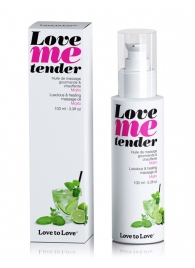 Съедобное согревающее массажное масло Love Me Tender Mojito с ароматом мохито - 100 мл. - Love to Love - купить с доставкой в Норильске