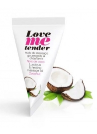 Съедобное согревающее массажное масло Love Me Tender Cocos с ароматом кокоса - 10 мл. - Love to Love - купить с доставкой в Норильске