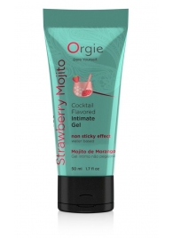 Съедобный интимный гель Orgie Lube Tube Cocktail Strawberry Mojito - 50 мл. - ORGIE - купить с доставкой в Норильске