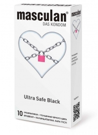 Ультрапрочные презервативы Masculan Ultra Safe Black - 10 шт. - Masculan - купить с доставкой в Норильске