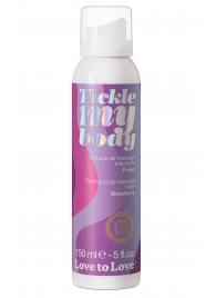 Массажная хрустящая пенка Tickle My Body Strawberry с ароматом клубники - 150 мл. - Love to Love - купить с доставкой в Норильске