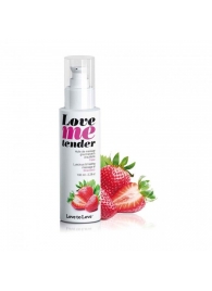 Съедобное согревающее массажное масло Love Me Tender Strawberry с ароматом клубники - 100 мл. - Love to Love - купить с доставкой в Норильске