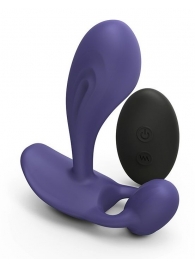 Темно-синий вибромассажер Witty P G Vibrator with Remote Control - Love to Love - в Норильске купить с доставкой