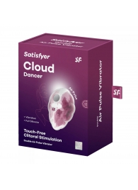 Малиновый вакуум-волновой клиторальный вибростимулятор Cloud Dancer - Satisfyer