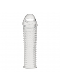 Текстурированная насадка на пенис Clear Textured Penis Enhancing Sleeve Extension - 16,5 см. - BlueLine - в Норильске купить с доставкой